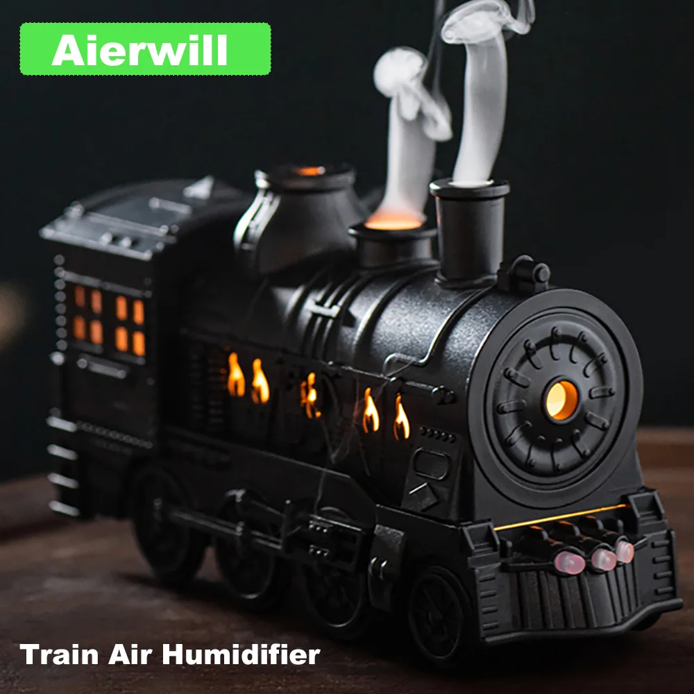 Aierwill Train Air Humidifier Ultrasonic Aromatherapy Diffusers Mist Maker Fragrance Essential Oil Aroma Difusor Remote JJ3899
