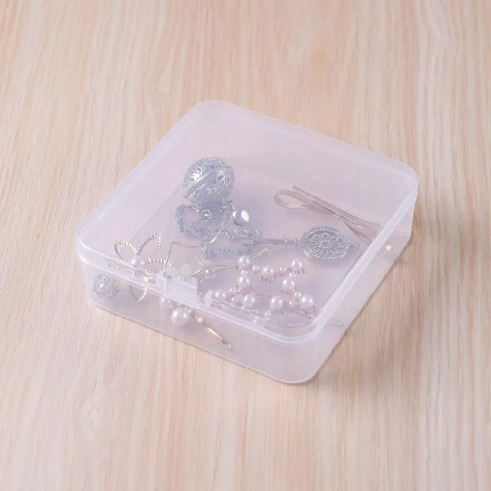 

5Pcs Clear Lid Parts Organizer Transparent Storage Box Small Plastic Containers MultiFunction Jewelry Beads Holder