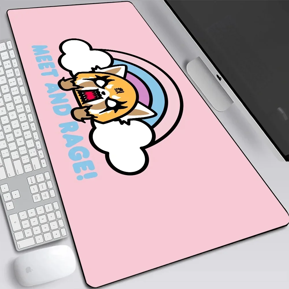 

Большой игровой коврик для мыши Aggretsuko, компьютерный коврик для мыши для ноутбука, коврик для клавиатуры, Настольный коврик для ПК, игровой коврик для мыши XXL, силиконовый офисный коврик