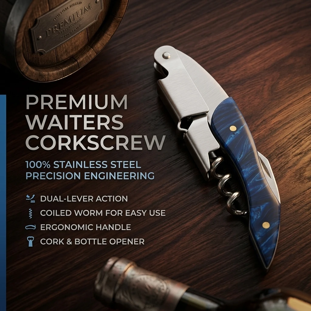 Stainless Steel Wine Opener Manual Wine Key Opener All-In 1design Compact Wine Enthusiasts Collection Candlelights Dinners Tool
