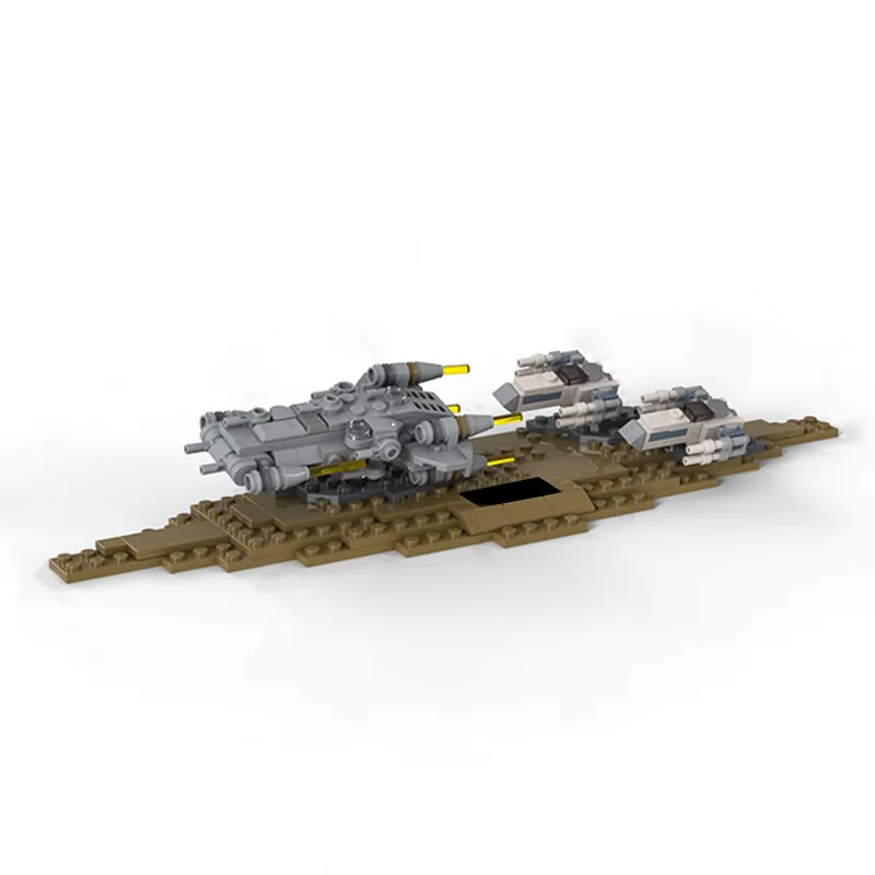 263 قطعة MOC الهيكل العظمي طاقم Ultramicro Diorama مطاردة ستار معركة اللبنات البخار التعلم بناء عيد الميلاد لعبة هدية