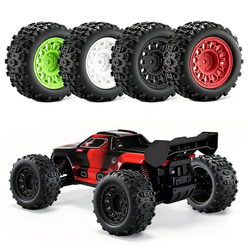 MACH-90X45mm RC For Monster Truck Wheels Tires 12Mm Hex For 1/14 1/16 TRAXXAS ARRMA Mini Kraton MJX Upgrade Tire