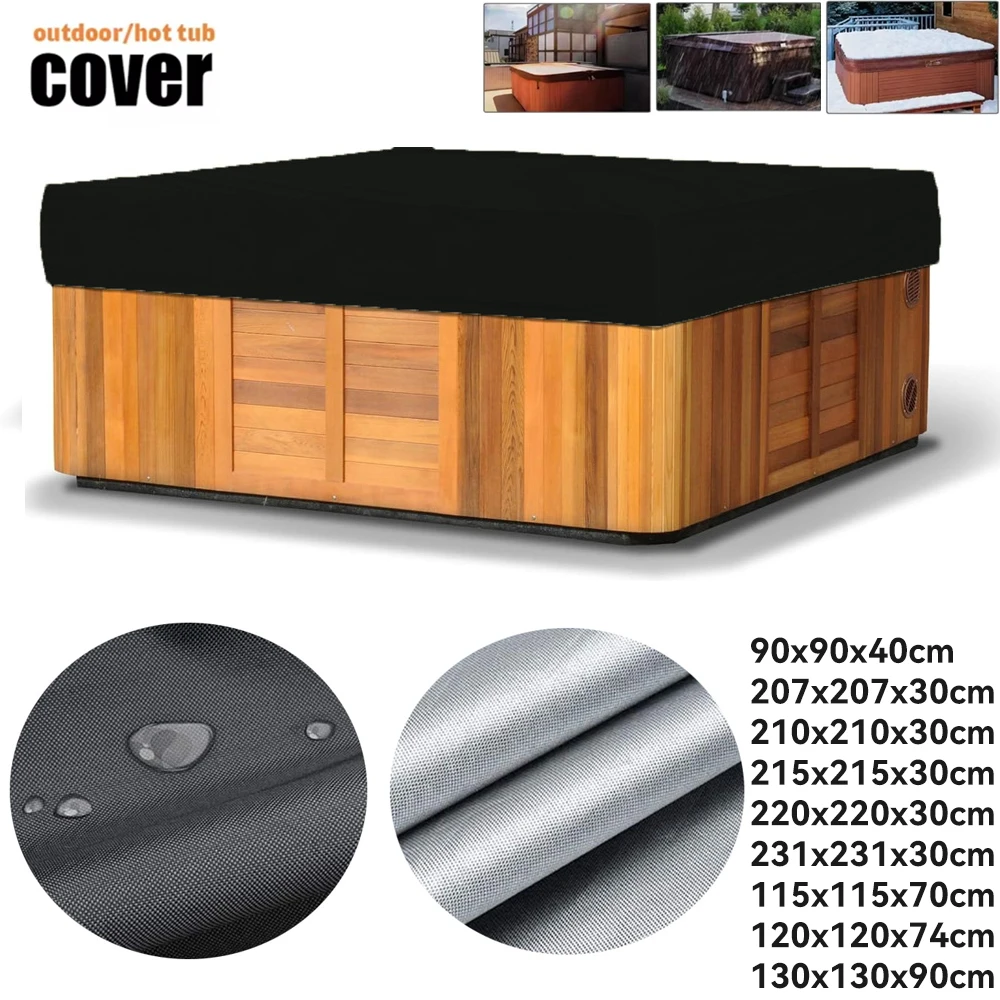 Bathtub Swimming Pool Waterproof Outdoor Falling Leaf Protector Cover Garden Courtyard Anti-UV Protector Spa Hot Tub Dust Cover