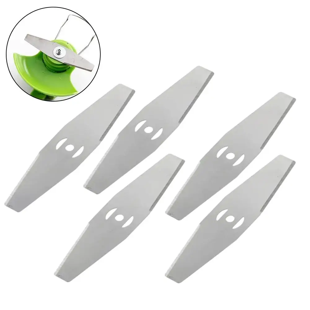 5pcs Metal Grass String Trimmer Head Garden Mower Cutting Cutter Head Stainless Steel diamond-shaped lawn mower accessories