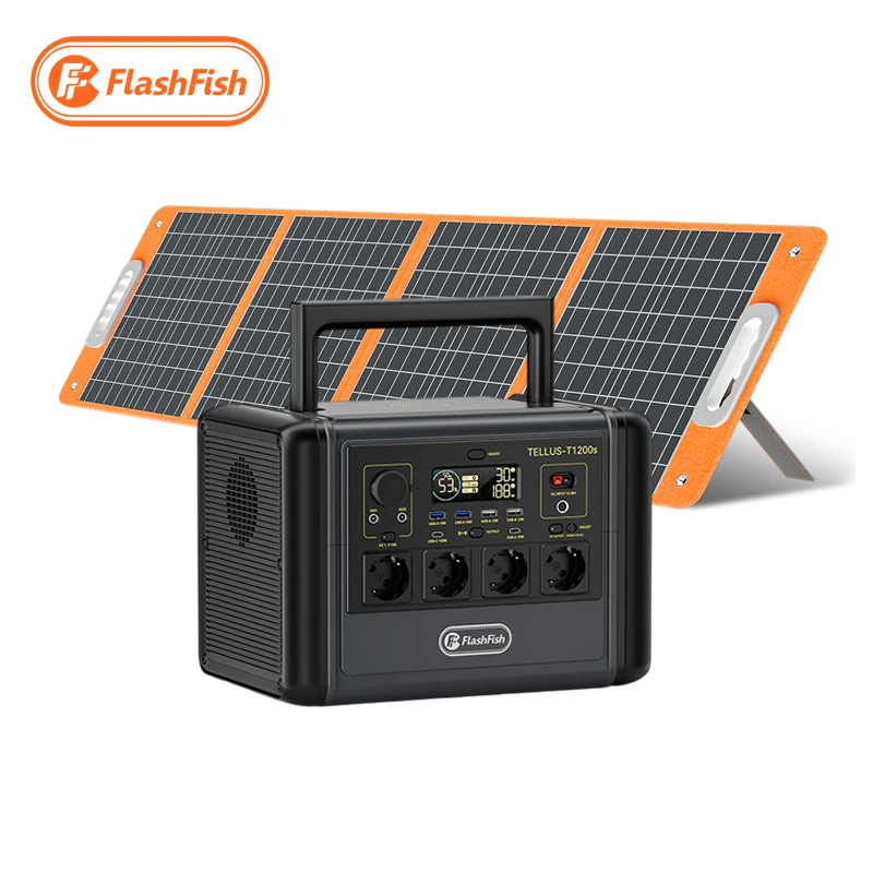1004Wh Universal Solar Power Station, 100V-240V Wide Voltage, 300W-800W Outdoor Camping Energy Generator