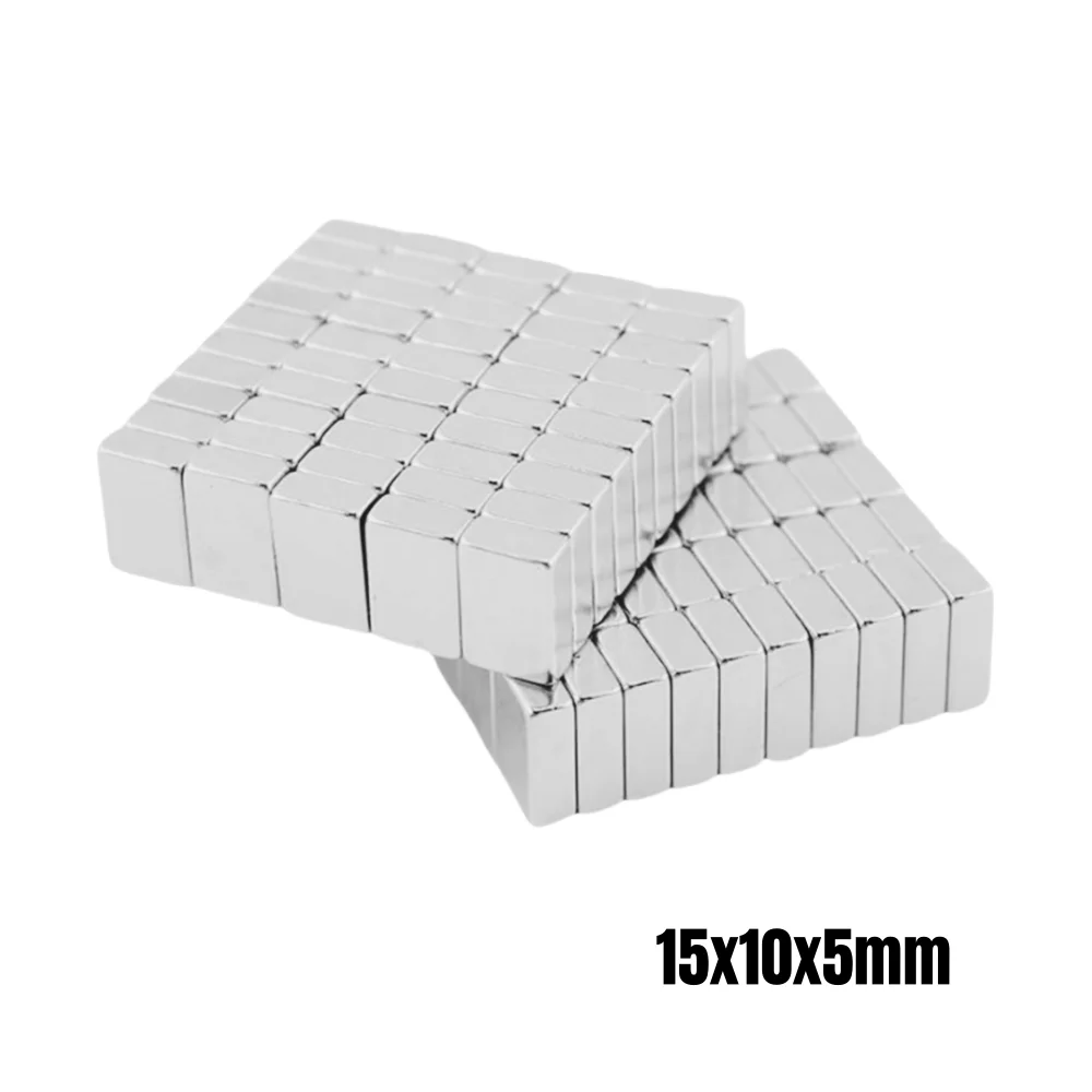 5/10/20/50pcs 15x10x5 Mm Cuboid Block Search Magnet Sheet 15x10mm Neodymium Magnet 15x10x5mm Permanent Strong Magnets 15*10*5