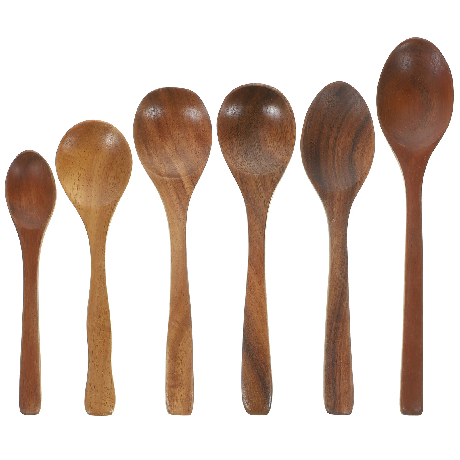 

6 Pcs Wooden Spoon Ramen Espresso Spoons Jam Mixing Seasoning Honey Saucier Drizzle Japanese-style Child