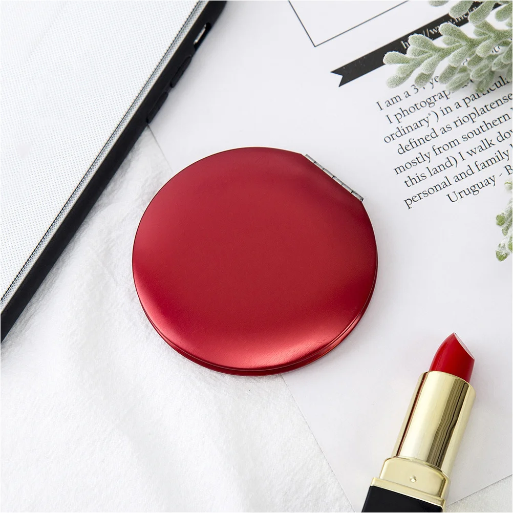 6 Stück kompakter tragbarer faltbarer Mini-runder kleiner Make-up-Spiegel, Taschen-Reise-Außenspiegel, leicht, praktisch