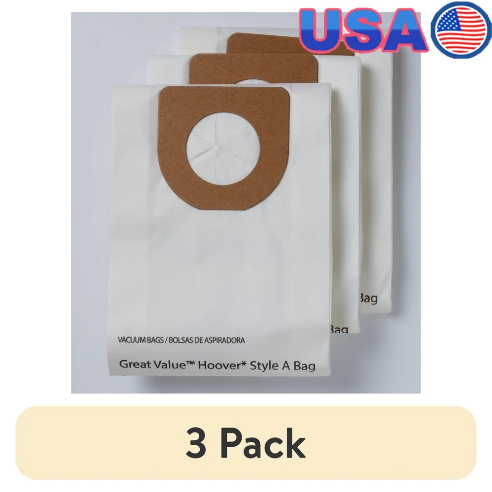 3 عبوات من أكياس المكنسة الكهربائية Hoover Style المتوافقة مع سلسلة Concept Elite TurboPower الأداء الأمثل والتحكم في الغبار