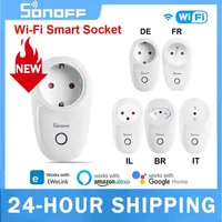 Sonoff S26R2 WiFi Smart Plug Wireless Smart Socket Switch Timing Smart Voice Remote Control via eWeLink Google Alexa