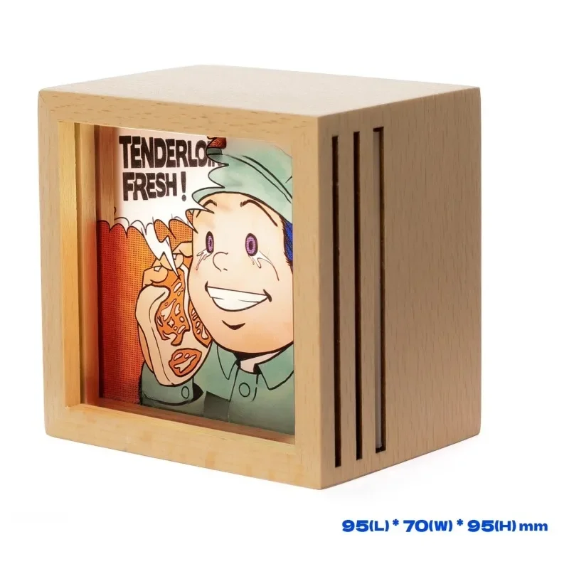 Illustration acrylic solid wood USB charging gift night light