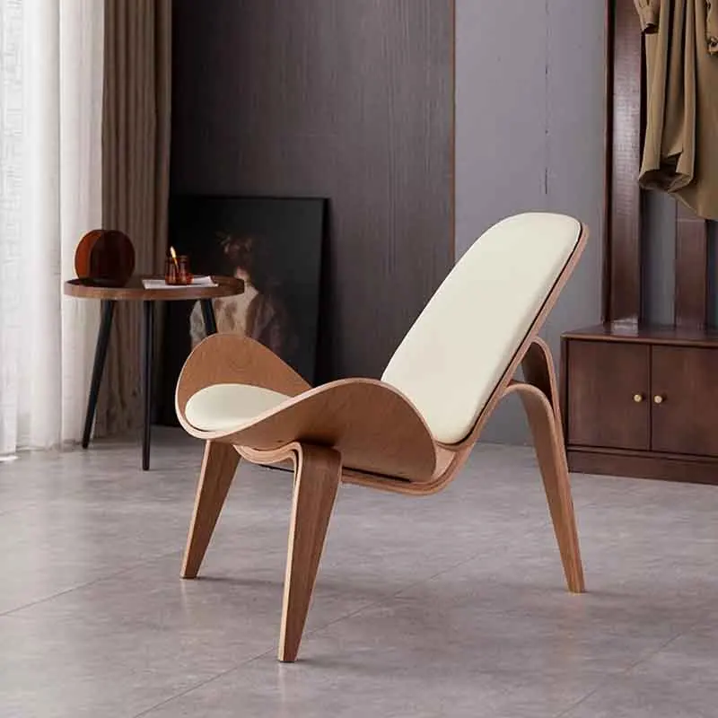 Nordic Furniture Luxury Solid Wood Living Room Chairs Creative Single Person Sofa Chair Lying Chair Leisure Aircraft Chairs Seat