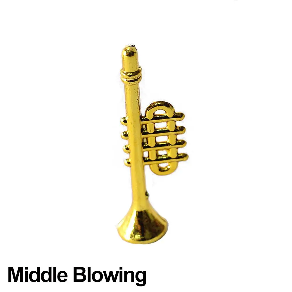 Craft Music Bar Drum Microphone Saxophone Trumpet  Musical Instruments Miniature Violin Guitar Piano Model
