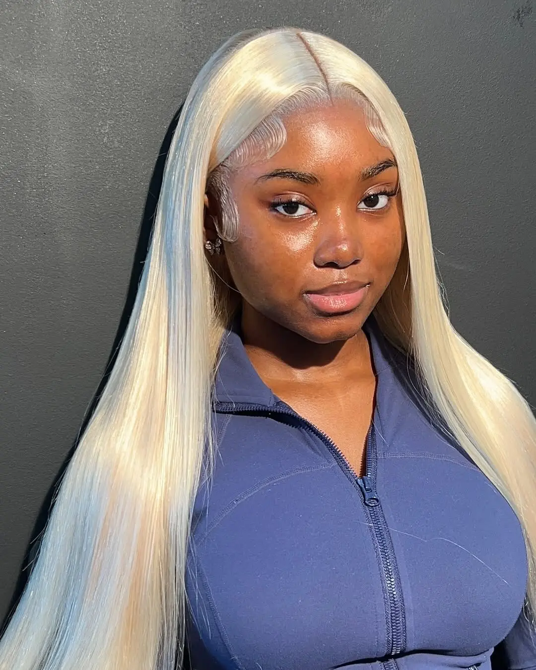 

Top 12A Blonde Human Hair Wig 13X6 Platinum Blonde HD Lace Full Frontal Wig Pre Plucked #60 White Swiss HD Lace Wig For Women