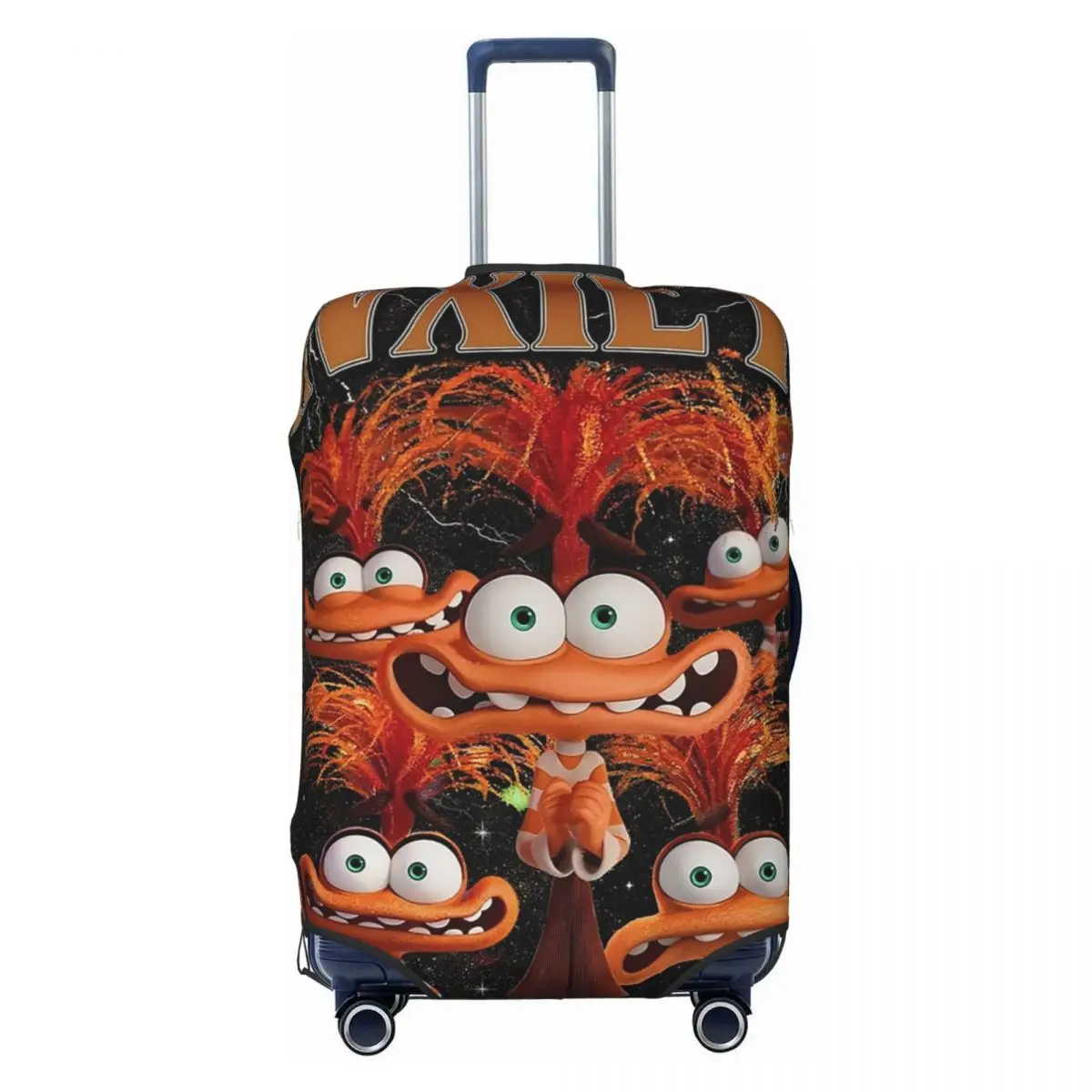

Vintage Anxiety Inside Out Suitcase Cover Elastic Luggage Protective Covers for 18-32 inch