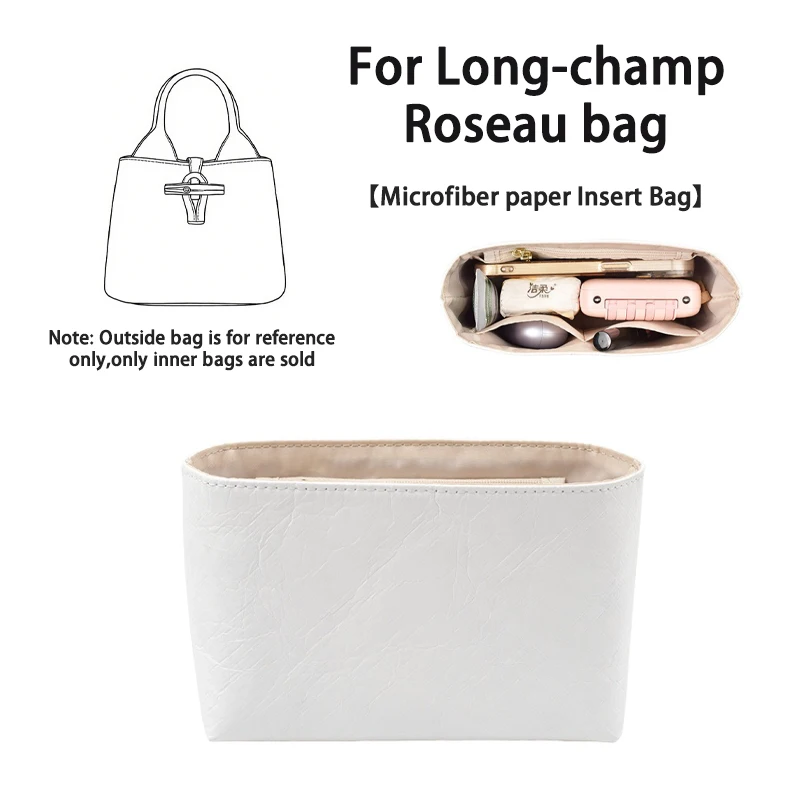 EverToner Per Borsa Roseau a lungo termine Borsa con inserto in carta Dupont Borsa con inserto per riporre borse per trucco Supporto Shaper Organizer Accessorie