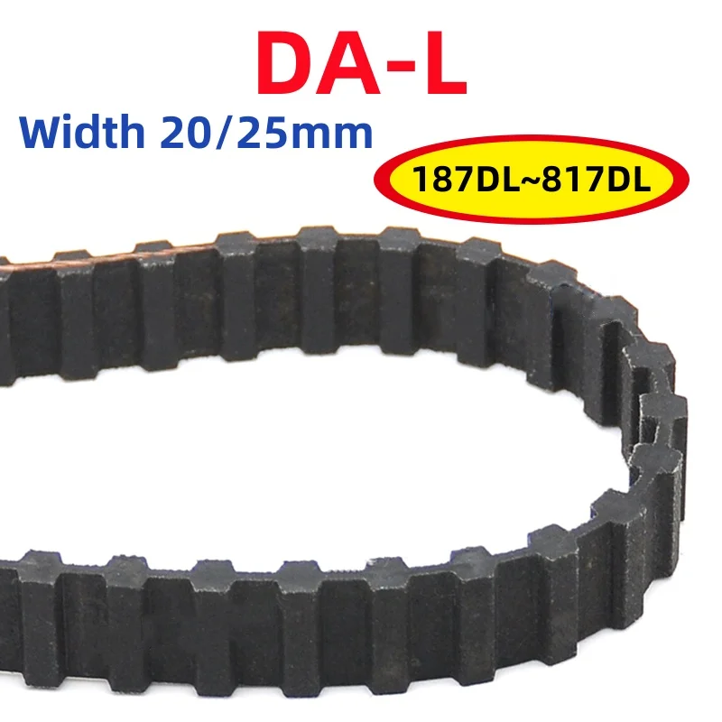 DL Black Rubber Double-Sided Toothed Synchronous Belt Width 20/25mm Timing Belts 187DL 210DL 217DL 225DL 240DL~817DL