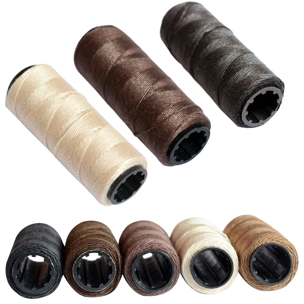 

3/5 Rolls Sewing Threads Using for Hand Sewing Hair Extensions Making Wigs DIY (Black, Brown, Dark Brown, Beige, Khaki)