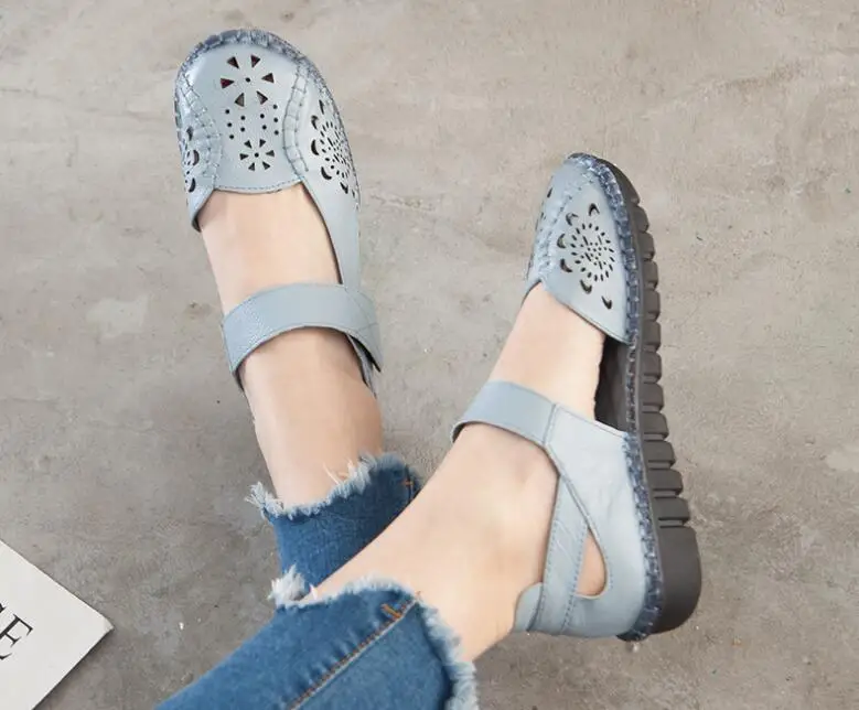 Summer Women's Comfortable Soft Bottom Non-Slip Flat Bottom Baotou Sandals Breathable Mother Shoes for Casual Wear