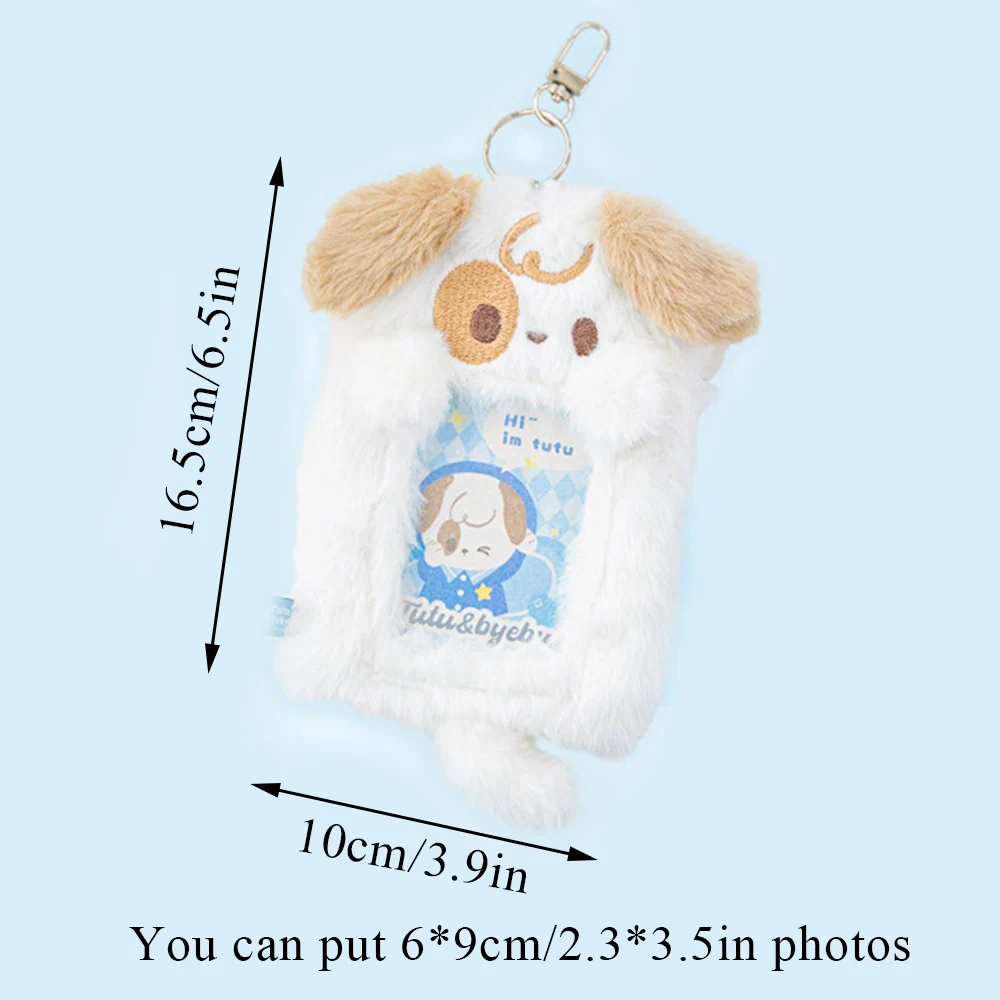 Plush Card Case Cute Cartoon Card Case ID Cards Organizer Photocard Holder Idol Photo Holder  DIY Photocards Binders Key Chains