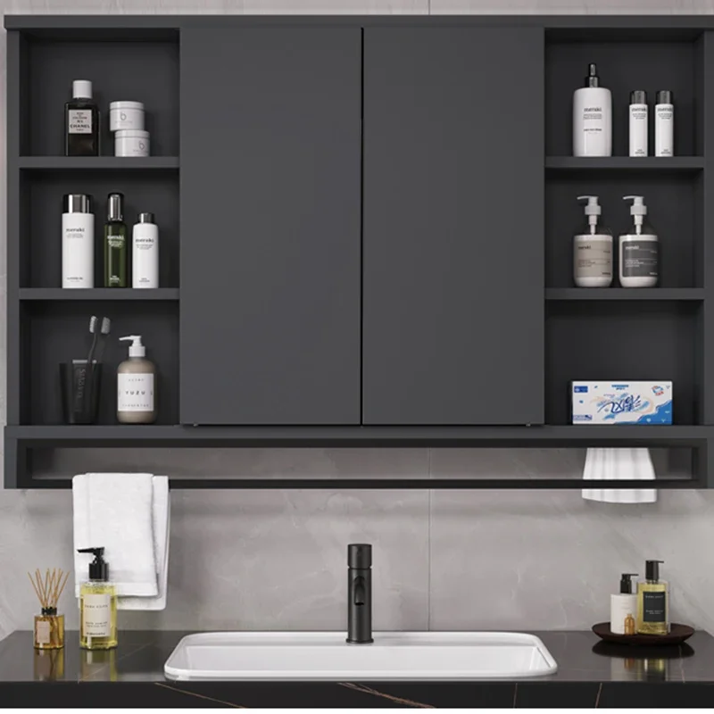 Nordic Intelligent Bathroom Cabinets Defogging Touch Bathroom Cabinets Wall-mounted Modern Home Furniture Armadi Specchi HBMC