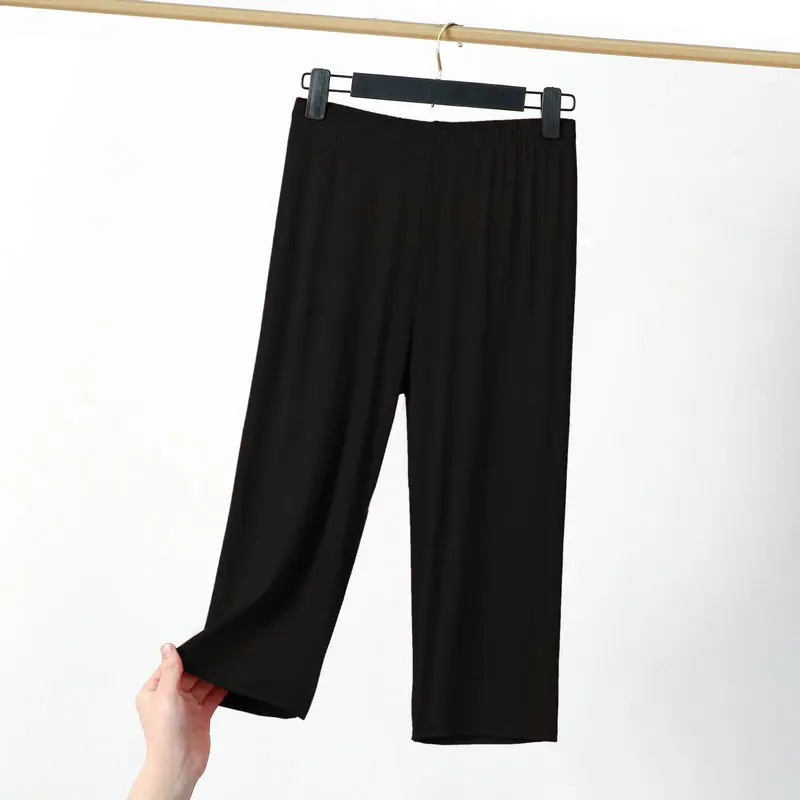 Pantalon de pyjama en coton modal pour femme, vêtements de nuit, capri, vêtements de maison confortables, grande taille, 3XL-8XL, fjFemale