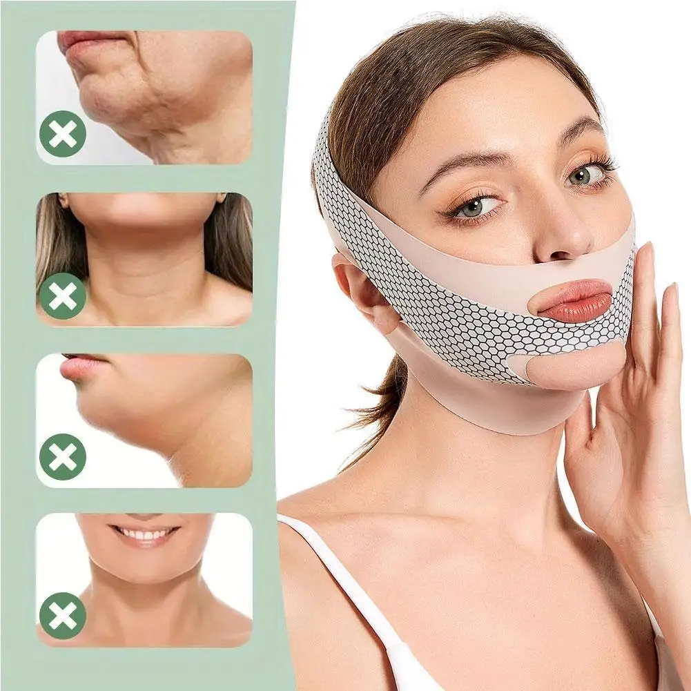 1 Stuks Face-Lift Met Face V Shaper Gezichts Afslankende Bandage Thining Verminderen Nieuwe Kinband Massage Vorm Face Relaxatie Lift D F5a2