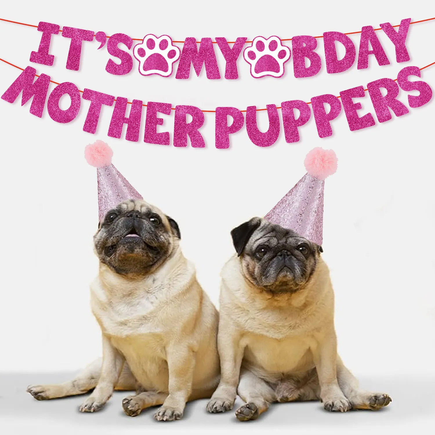 Geburtstagsparty-Set für Hunde – Bandana, Hut, Fliege und Geburtstagsbanner für kleine Hunde, Welpendekoration mit It's My Bday Signs Junge/Mädchen – Detail 15