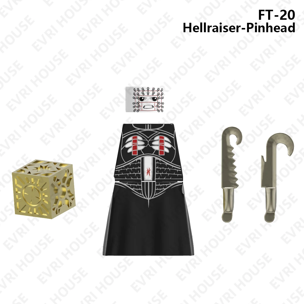 فيلم رعب Hellraiser الطوب الصغير عمل أرقام بنة الدمى ملحق لعب للأطفال FT20-23
