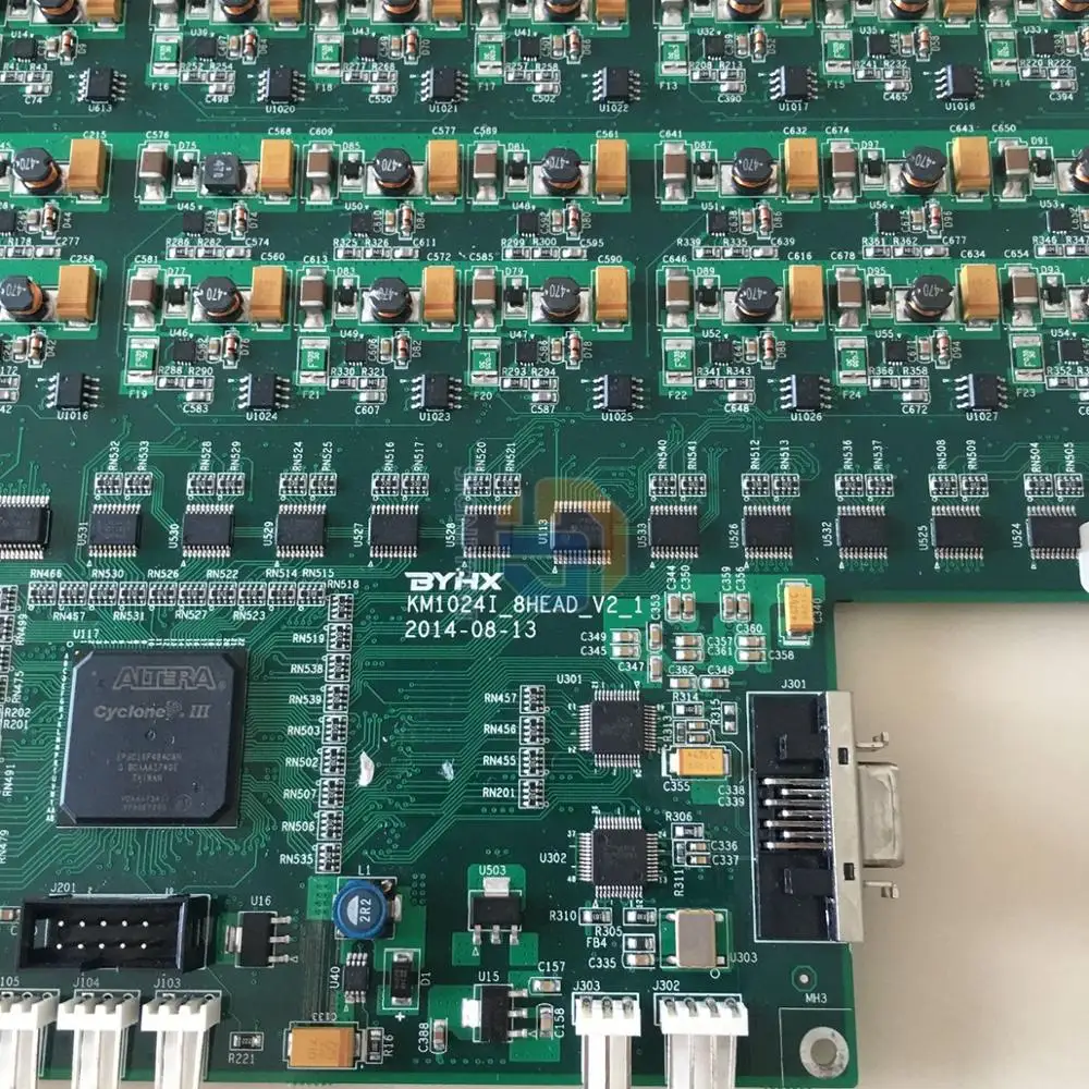 BYHX ボードキャリッジボードコニカ 1024i プリントヘッド用プリントヘッド制御ボード KM1024i_8head V2.1