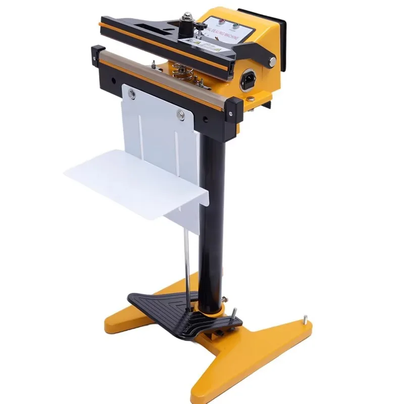 

Pneumatic Single Side Double Side Continuous Heating Impulse Foot Sealer Machine With Adjustable Timer For Plastic Film Bag