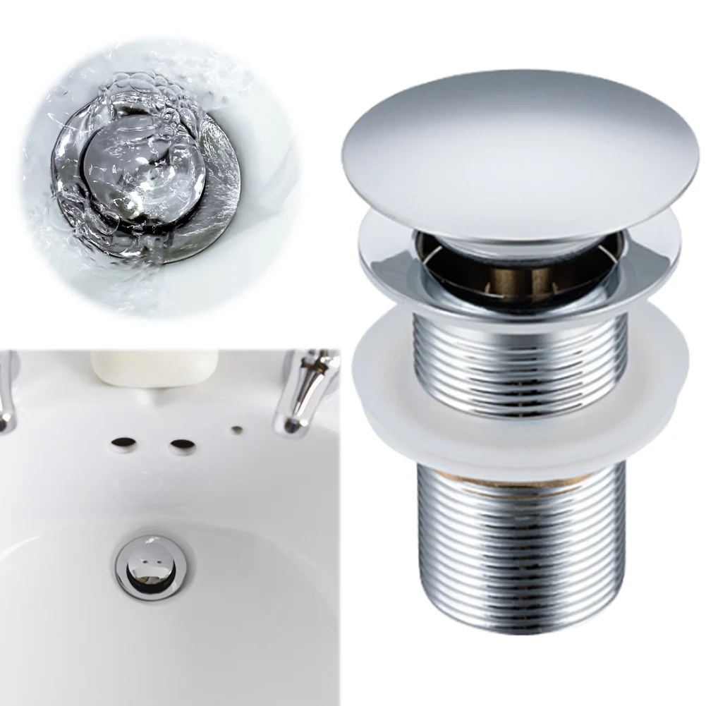 

Pop Up Drain Button Anti-Leakage Bathroom Sink Plug Drainer Siphon Waste Stopper Sink Drain Strainer Bathroom Faucet Accessories