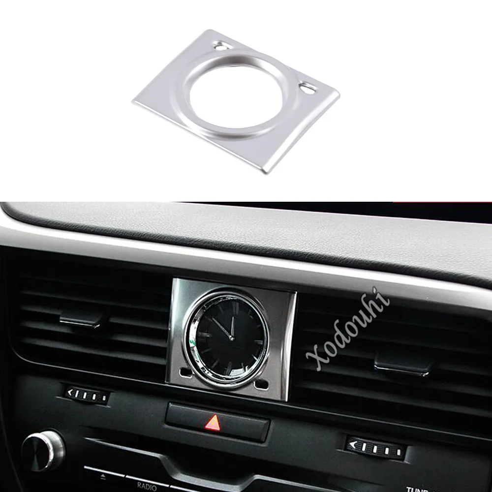 

Car Center Console Clock Panel Cover For Lexus RX 200t 300 450h 2016 2017 2018 2019 2020 2021 Frame Trim ABS Matte Accessories