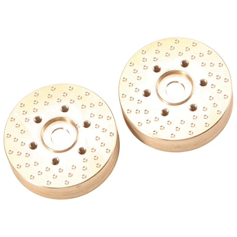 

2PCS Brass Brake Disc Weights For 1.55 Inch Wheel Rims 1/10 RC Crawler Car Axial Jr RC4WD D90 TF2 Tamiya CC01 LC70