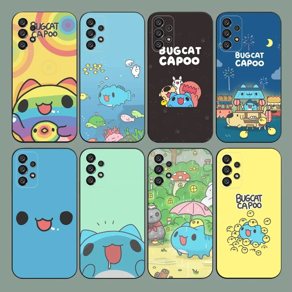

Blue Bugcat Capoo Phone Case For Samsung Galaxy A20,A21s,A22,A31,A32,A52,A53,A72,73,A80,A91 Soft Black Cover