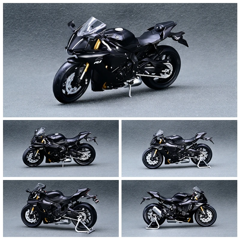 CMModel 1/18 Diecast Motorcycle Model YAMAHA YZF-R1 2018 MATTBLACK