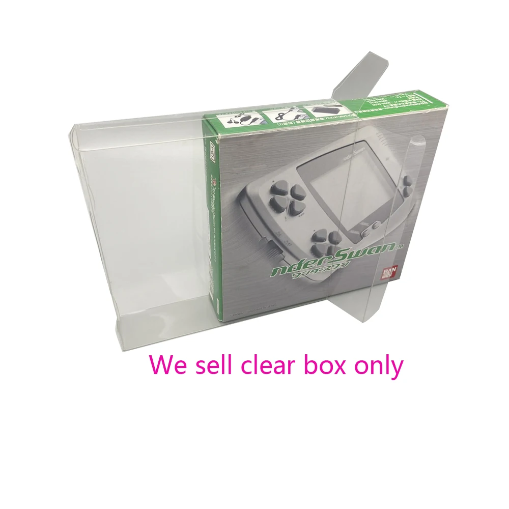 

10PCS Transparent clear PET cover For WonderSwan WS game console storage display box collect case