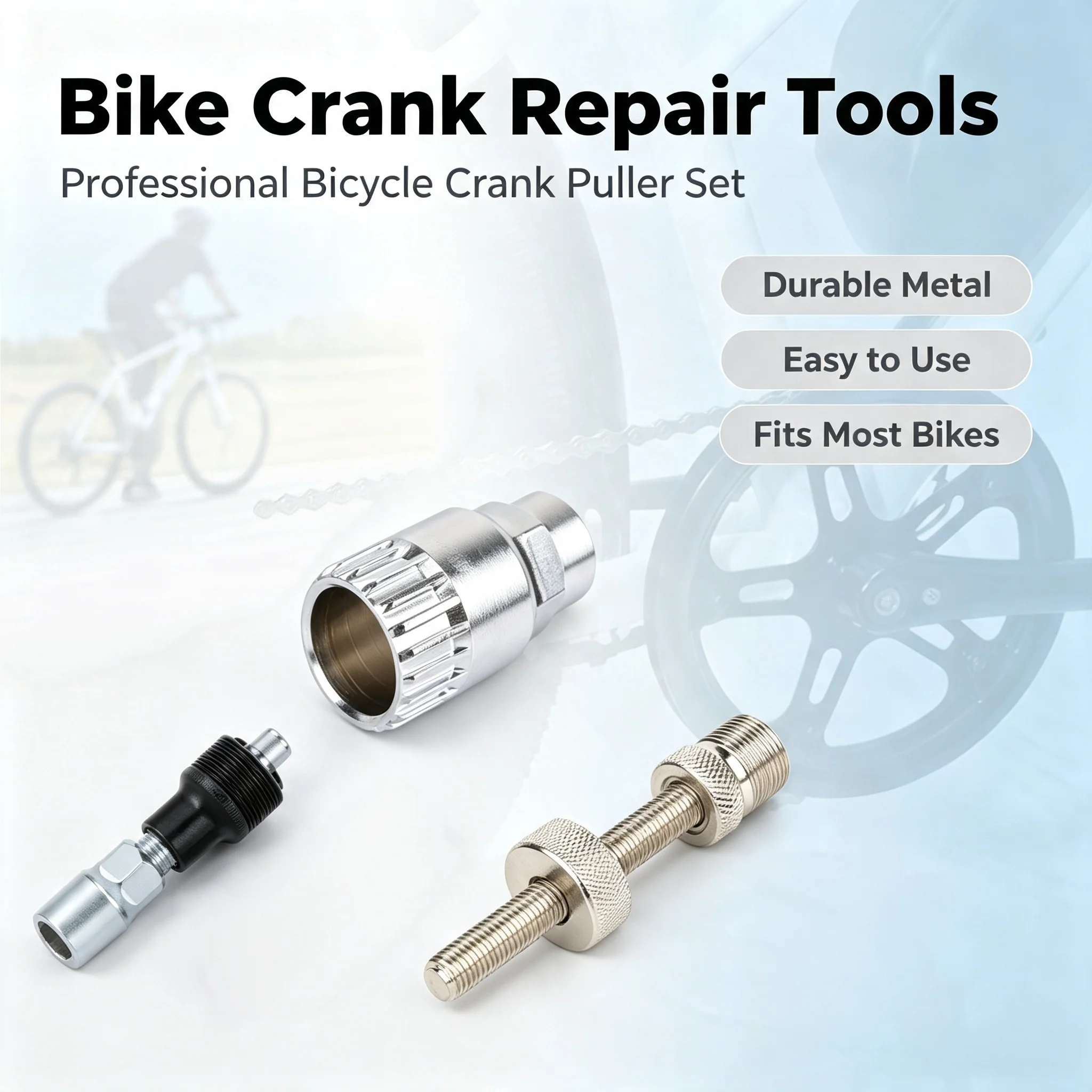 Square Spline Bike Crank Puller Bottom Bracket Fixing Rod Anti Drop Disassembly Tool For MTB Crank Sleeve Bicycle Maintenance