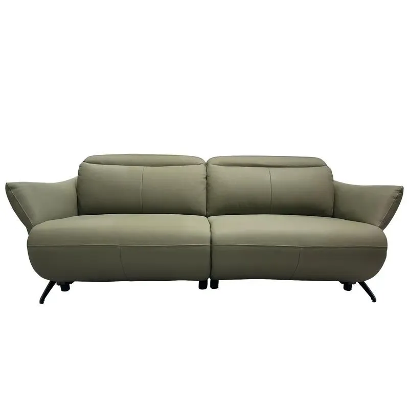 Luxury Modern Leather 2 Seater Sofa Electric Sliding Adjustable Ergonomic Lounge with Headrest
