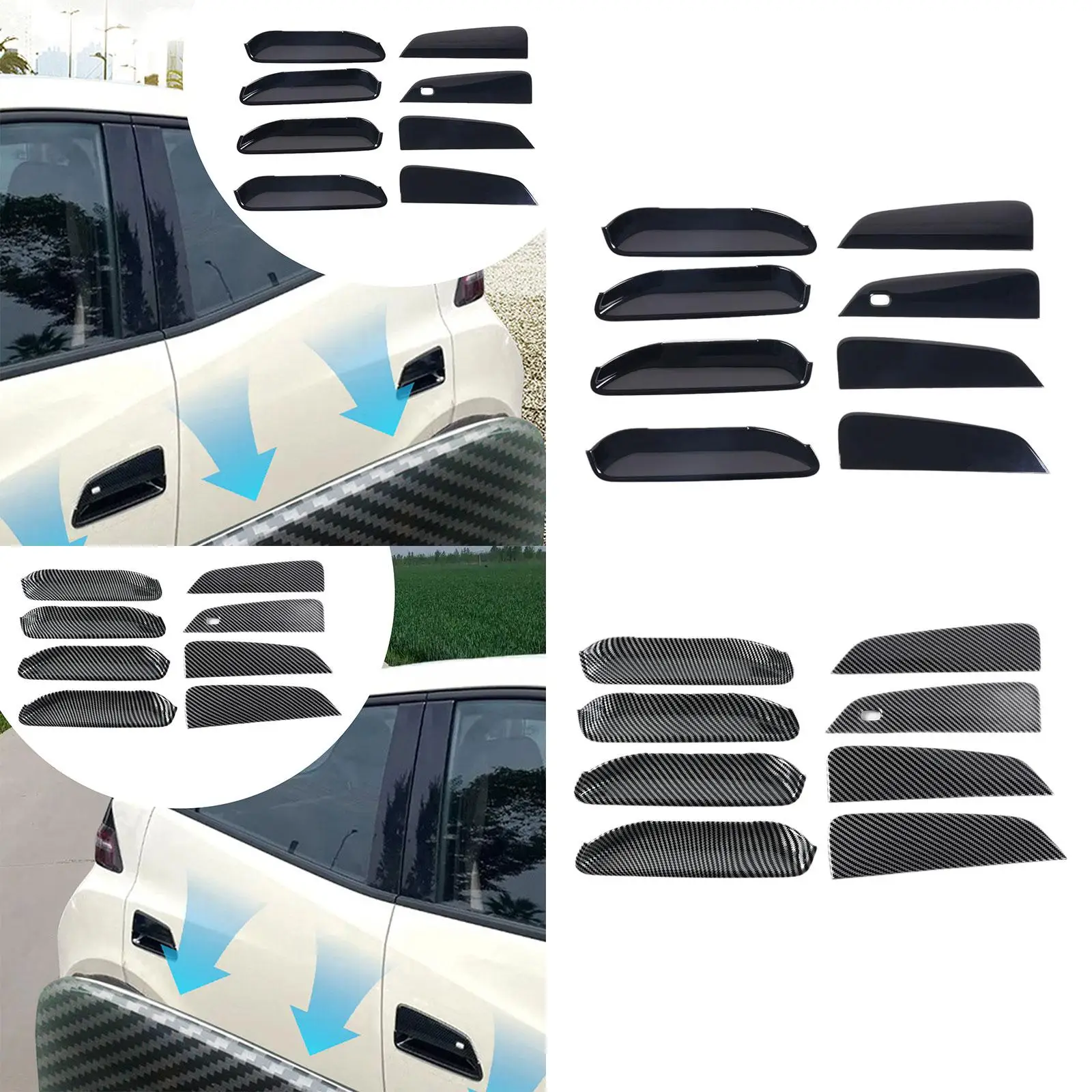 

Car Handle Protective Cover Bowl Stickers Scratches Resistant Trim for BYD SEAGULL Auto Accessories