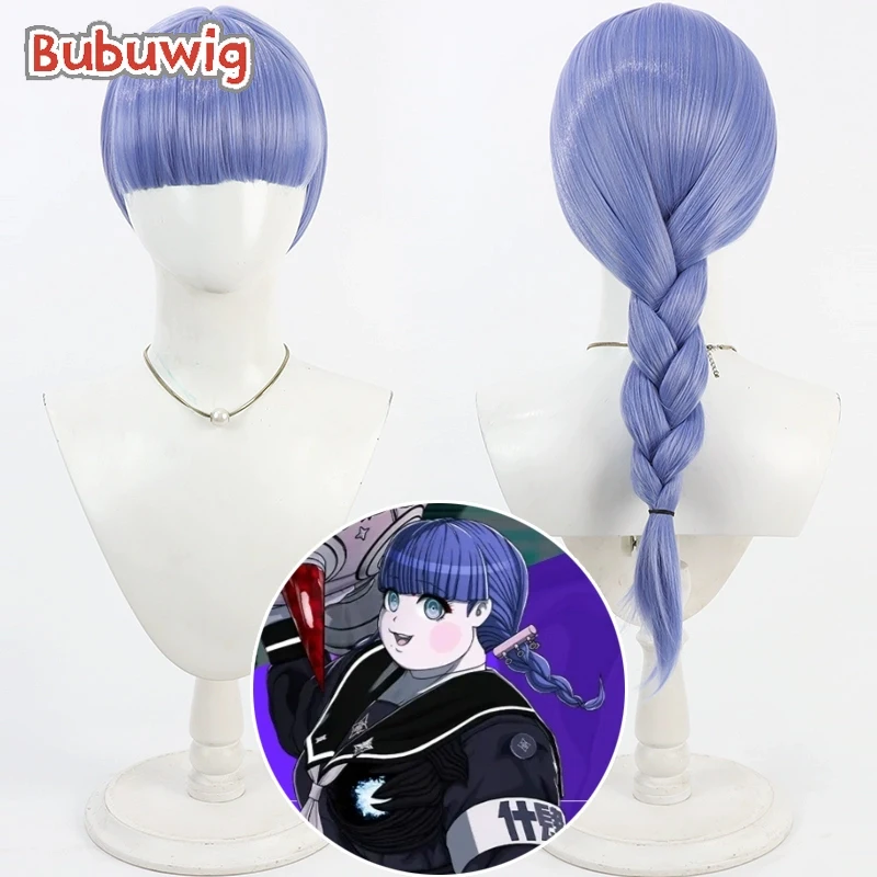 

Bubuwig Синтетические волосы Мохиро Моко Косплей Парик Сто линий: Академия последней обороны 60 см Голубой плетеный парик Термостойкий