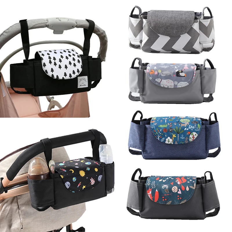 Stroller Bag Pram Organizer Baby Accessories Cup Holder Cover Newborns Trolley Portable Travel Car Bags For Carriages Universal