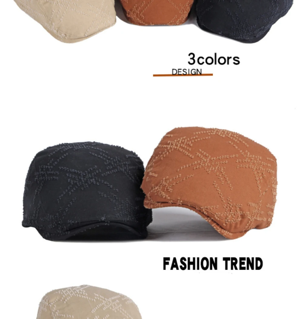 HT4659 Baskenmütze für Herren und Damen, Frühling/Sommer, Vintage-Sonnenmütze, Künstler-Baskenmütze, Unisex Ivy Flat Cap, Verstellbare Herren-Baskenmützen – Detail 3