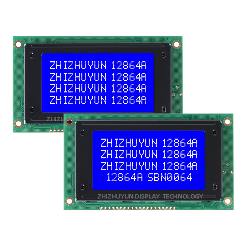 20PIN 113*65Mm COB 128*64 Dots Lcd Module 5V Gray Screen With Black Text Strip Led White Backlight Fstn Gray Film Black Text