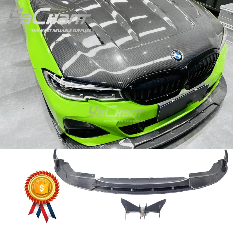 

Car-Styling Carbon Fiber BK Style Front Lip Fit For 2019-2021 BMW 3 Series G20 G28 Front Lip Splitter