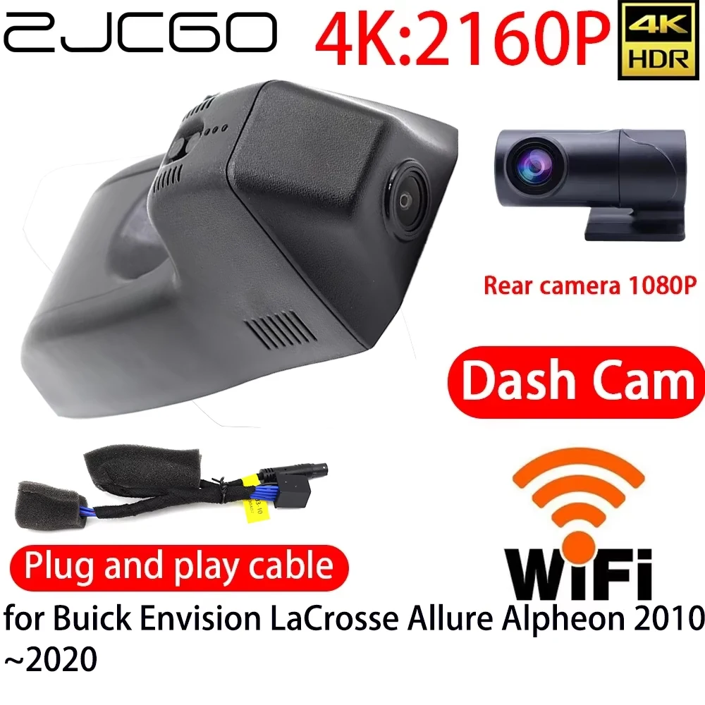 

ZJCGO 4K DVR видеорегистратор Wi-Fi передняя задняя камера 24-часовой монитор для Buick Envision LaCrosse Allure Alpheon 2010 ~ 2020