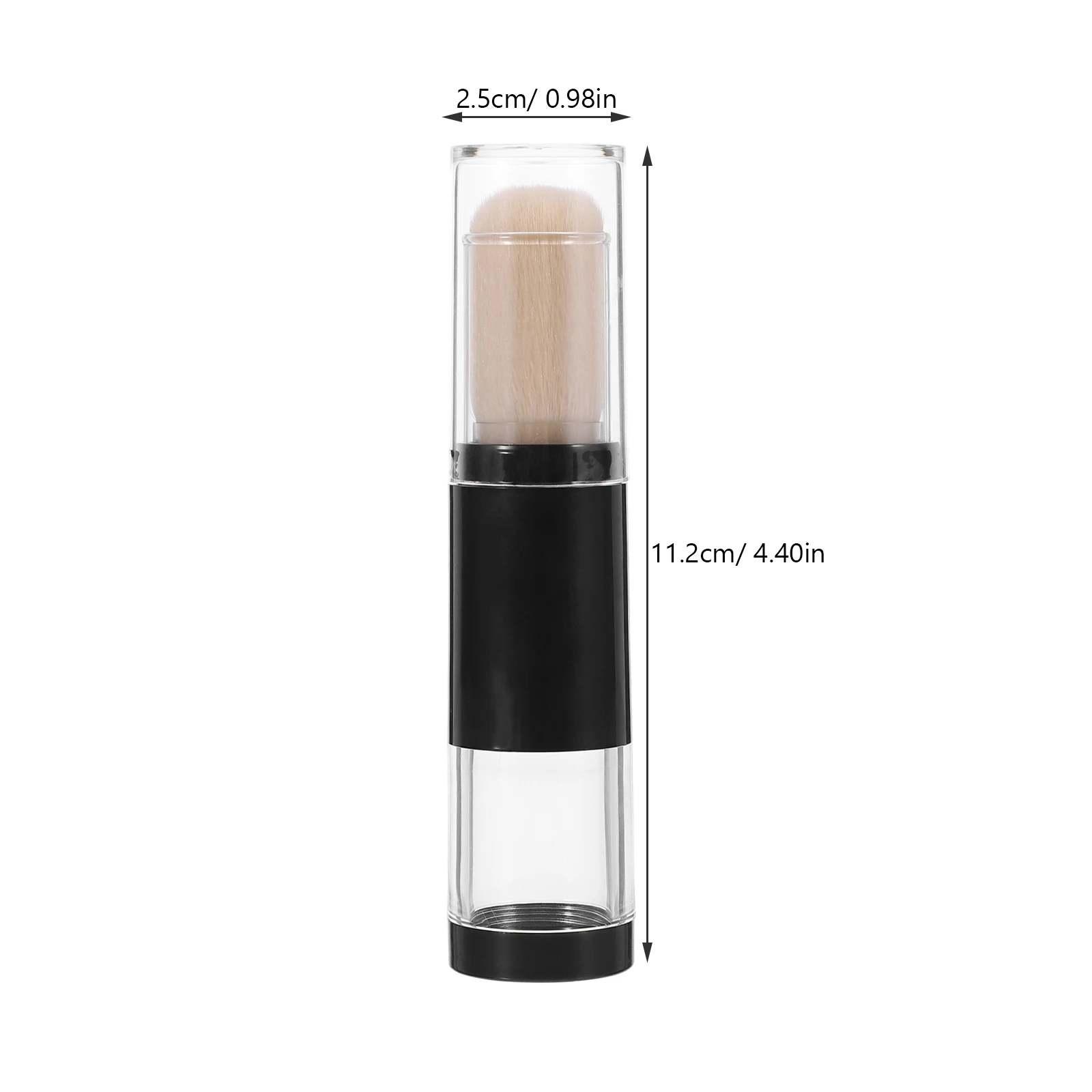 Travel Powder Foundation Brush Refillable Loose Powder Bottles Portable Face Liquid Brush with Cover Soft Hair Fiber Makeup tool