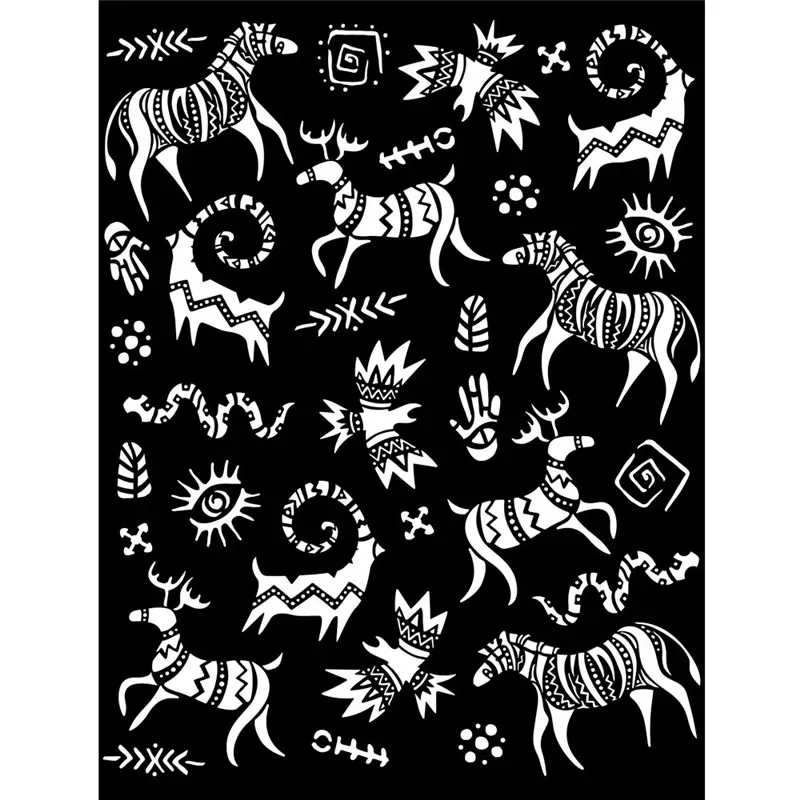 Special Birds Pattern Animal Feather Butterfly Statue of Liberty Background Stencils Scrapbooking Background Frame Card Craft