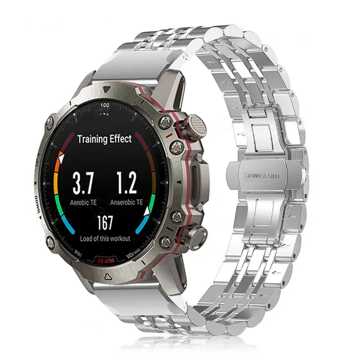 20 مللي متر 22 مللي متر 26 مللي متر حزام Quickfit من الفولاذ المقاوم للصدأ لـ Garmin Fenix 8 / Fenix 7 / Fenix 6 / Fenix 5 / EPIX 2 / Fenix 7X / Fenix 6X #1