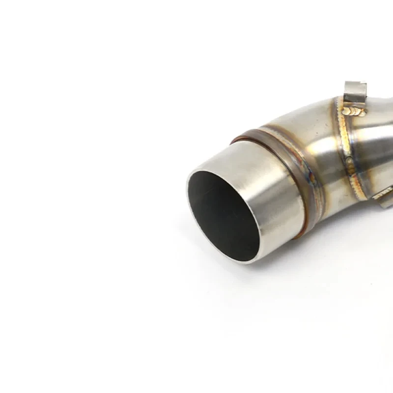 كاتم صوت عادم الدراجة النارية أنبوب متوسط من الفولاذ المقاوم للصدأ لـ Kawasaki Z250SL NINJIA250SL Universal 51 مللي متر